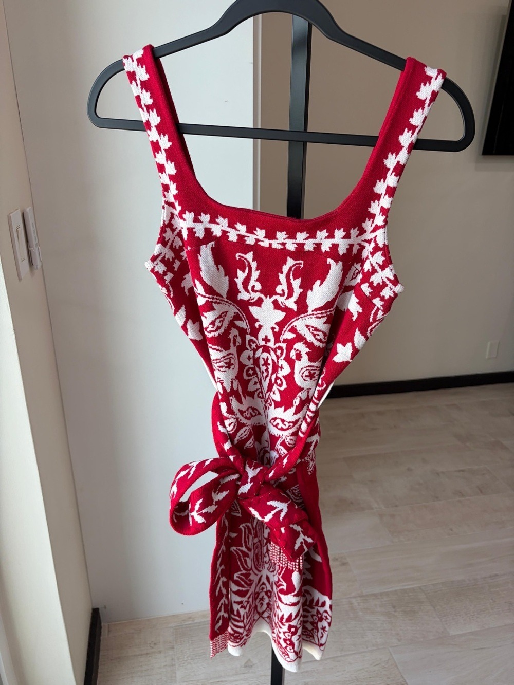 Farm Rio Red Miranda Knit Mini Dress - Picture 7 of 9